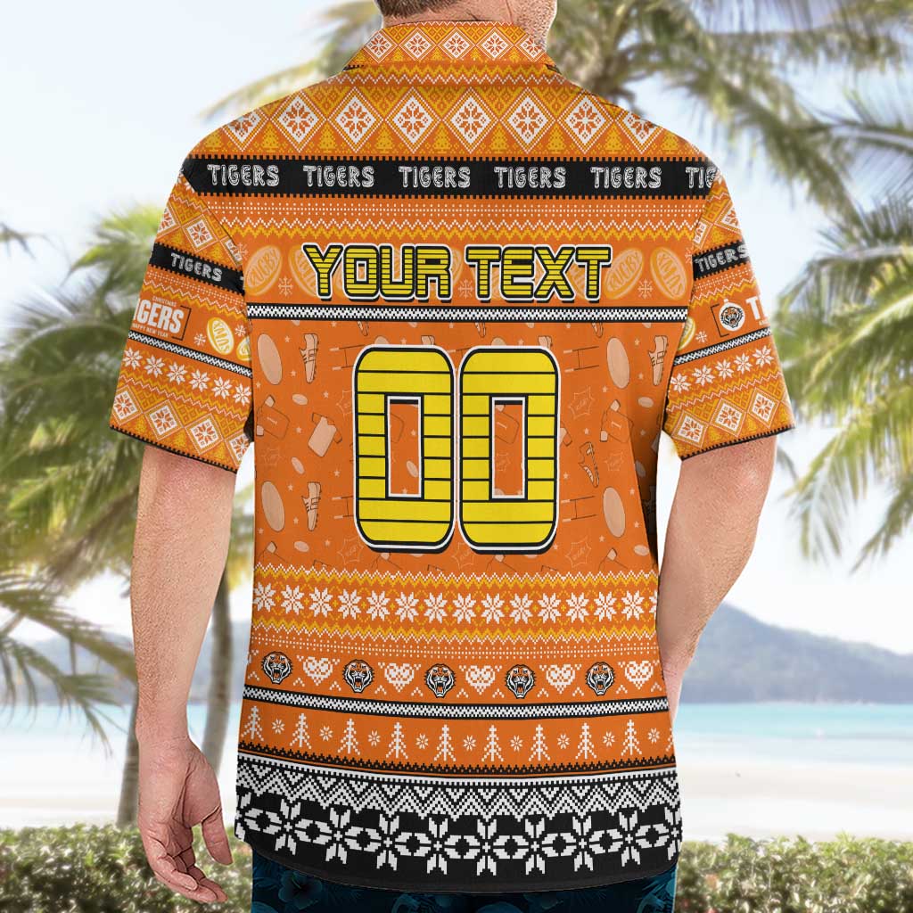 Personalized Tigers Rugby Xmas Hawaiian Shirt Australia NRL Mascot - Vibe Hoodie Shop