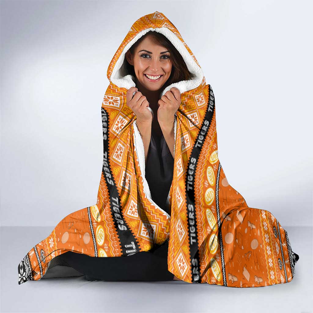 Tigers Rugby Xmas Hooded Blanket Australia NRL Mascot