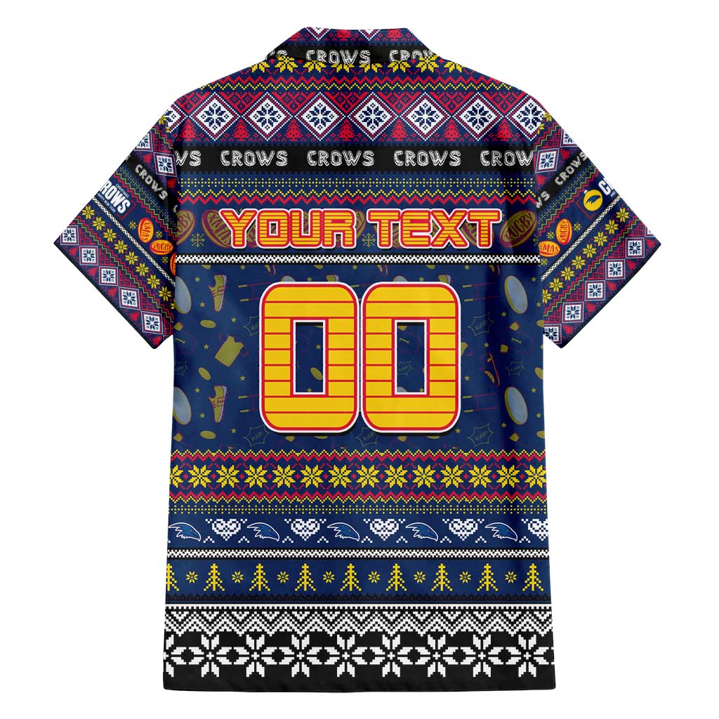 Personalized Crows Rugby Xmas Family Matching Puletasi and Hawaiian Shirt Australia AFL Mascot