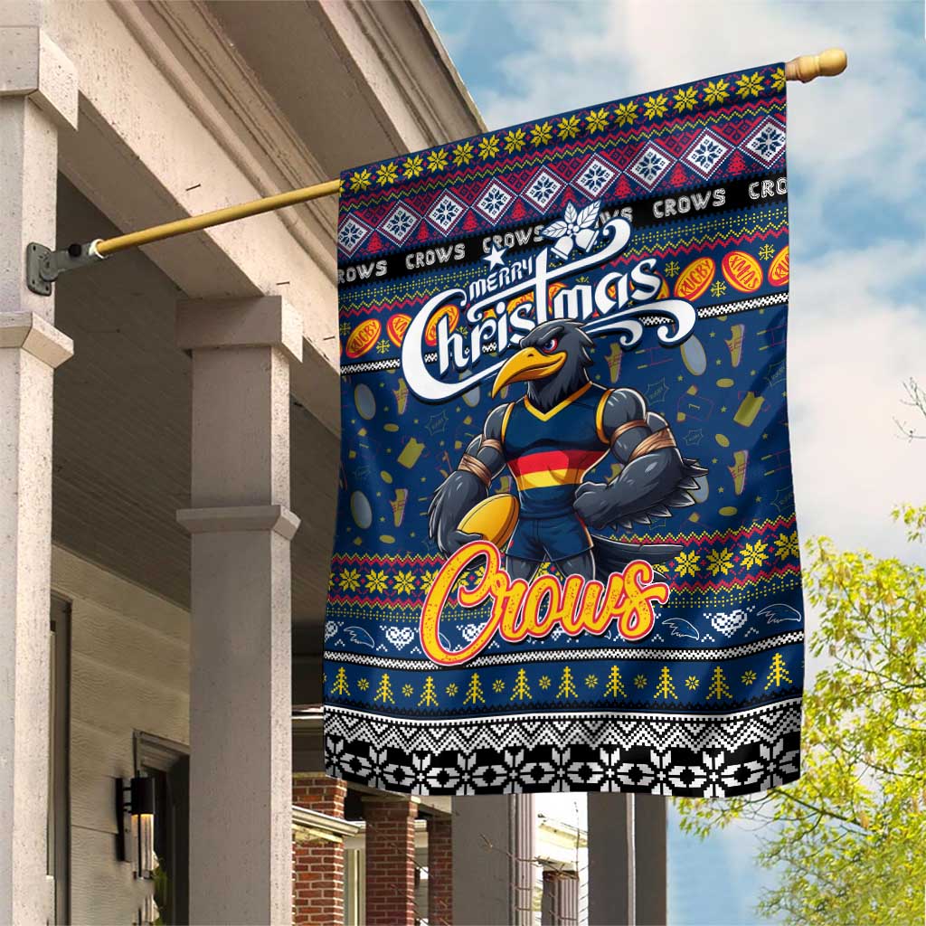 Crows Football Xmas Garden Flag Australia AFL Mascot - Vibe Hoodie Shop