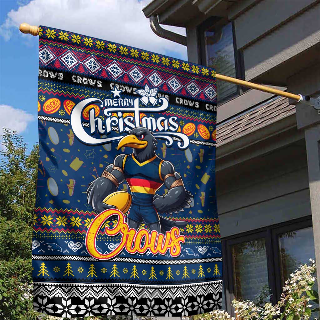 Crows Football Xmas Garden Flag Australia AFL Mascot - Vibe Hoodie Shop