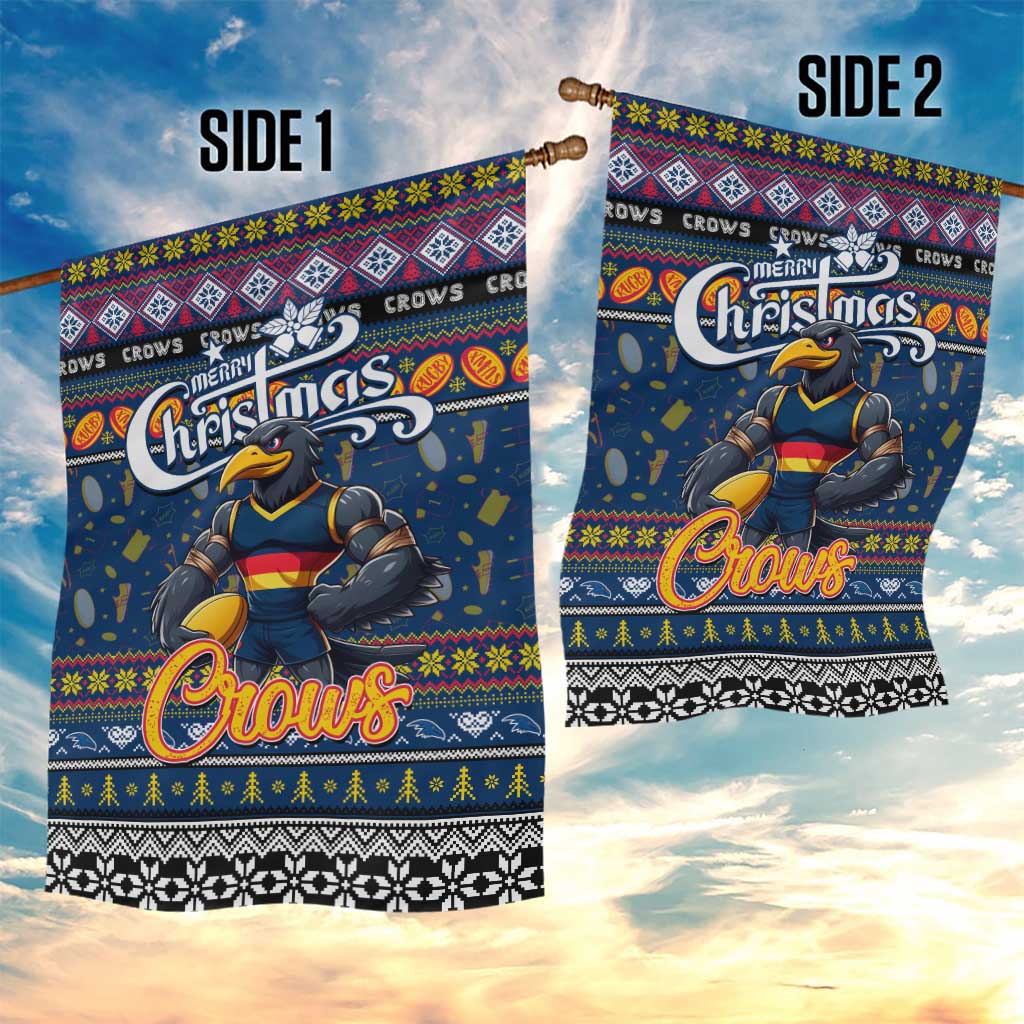 Crows Football Xmas Garden Flag Australia AFL Mascot - Vibe Hoodie Shop