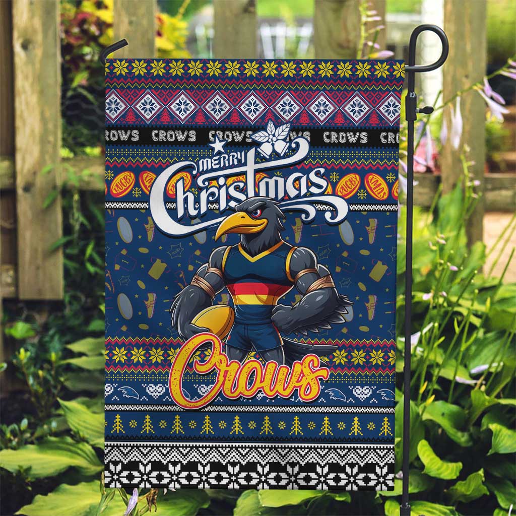 Crows Football Xmas Garden Flag Australia AFL Mascot - Vibe Hoodie Shop