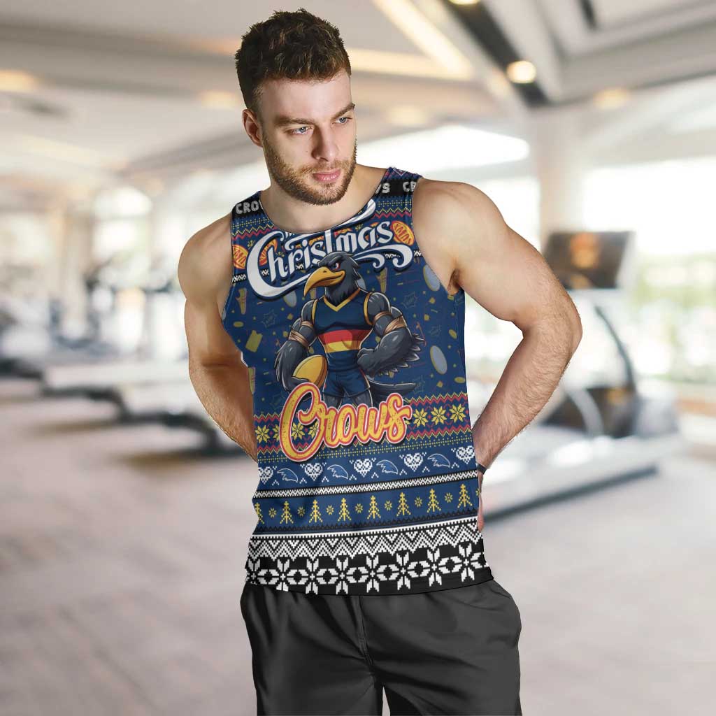 Personalized Crows Football Xmas Men Tank Top Australia AFL Mascot - Vibe Hoodie Shop