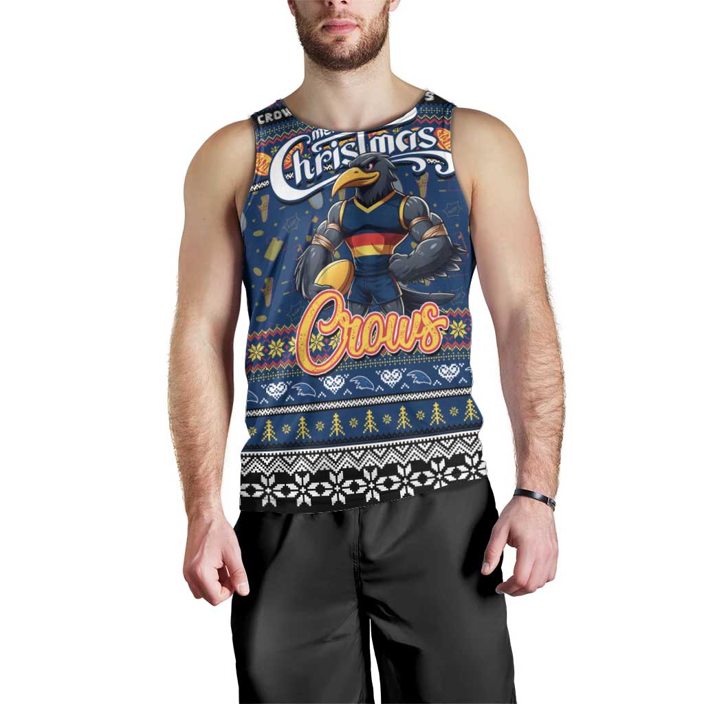 Personalized Crows Football Xmas Men Tank Top Australia AFL Mascot - Vibe Hoodie Shop