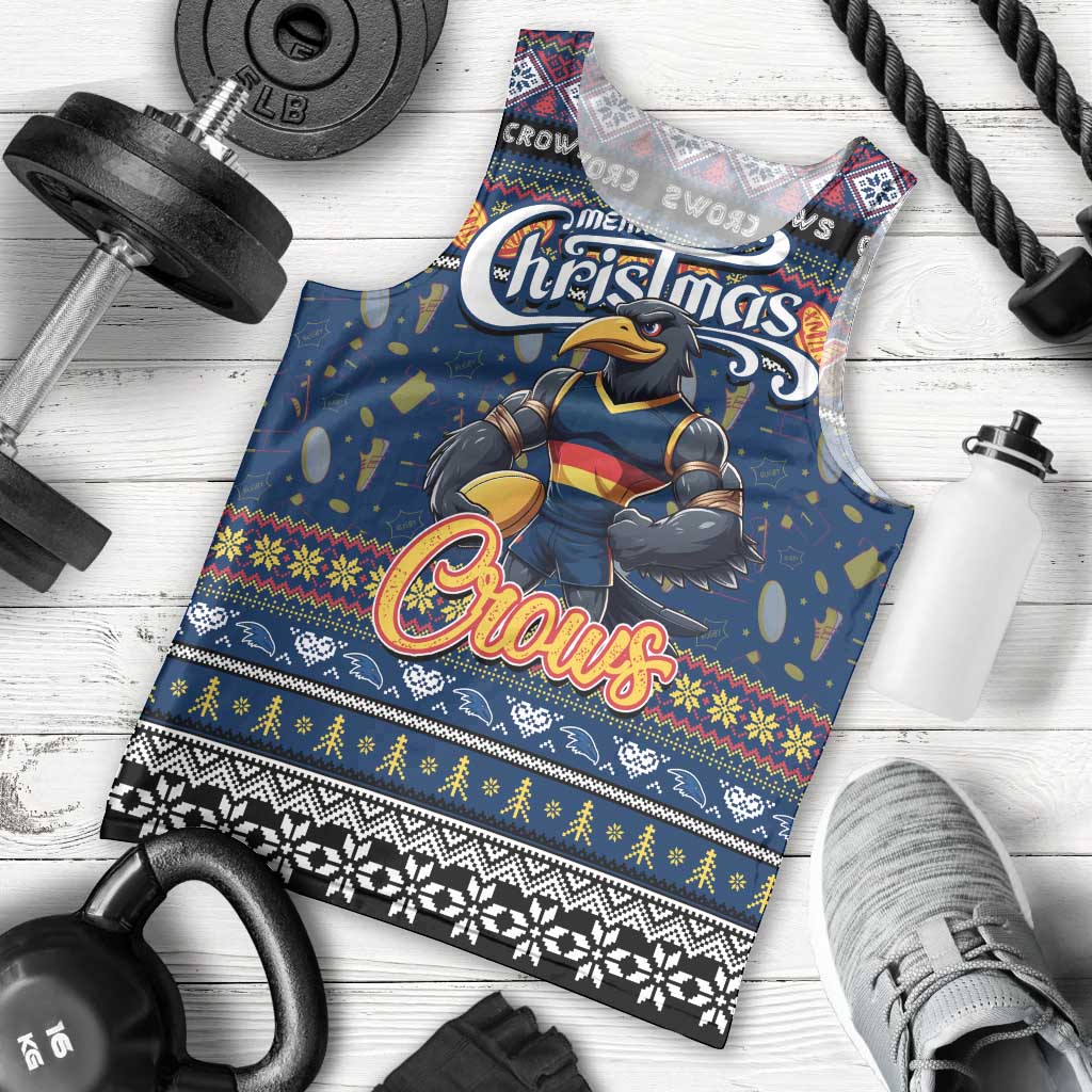 Personalized Crows Football Xmas Men Tank Top Australia AFL Mascot - Vibe Hoodie Shop