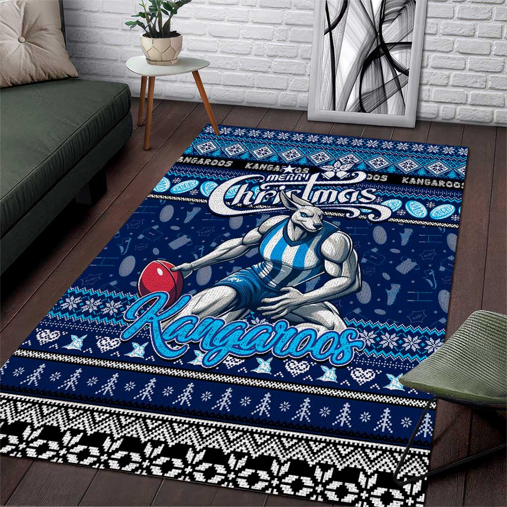 Kangaroos Football Xmas Area Rug Australia AFL Mascot - Vibe Hoodie Shop