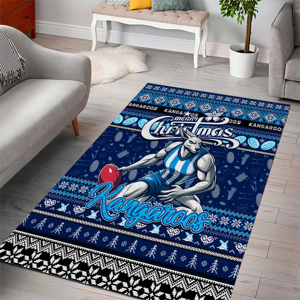 Kangaroos Football Xmas Area Rug Australia AFL Mascot - Vibe Hoodie Shop