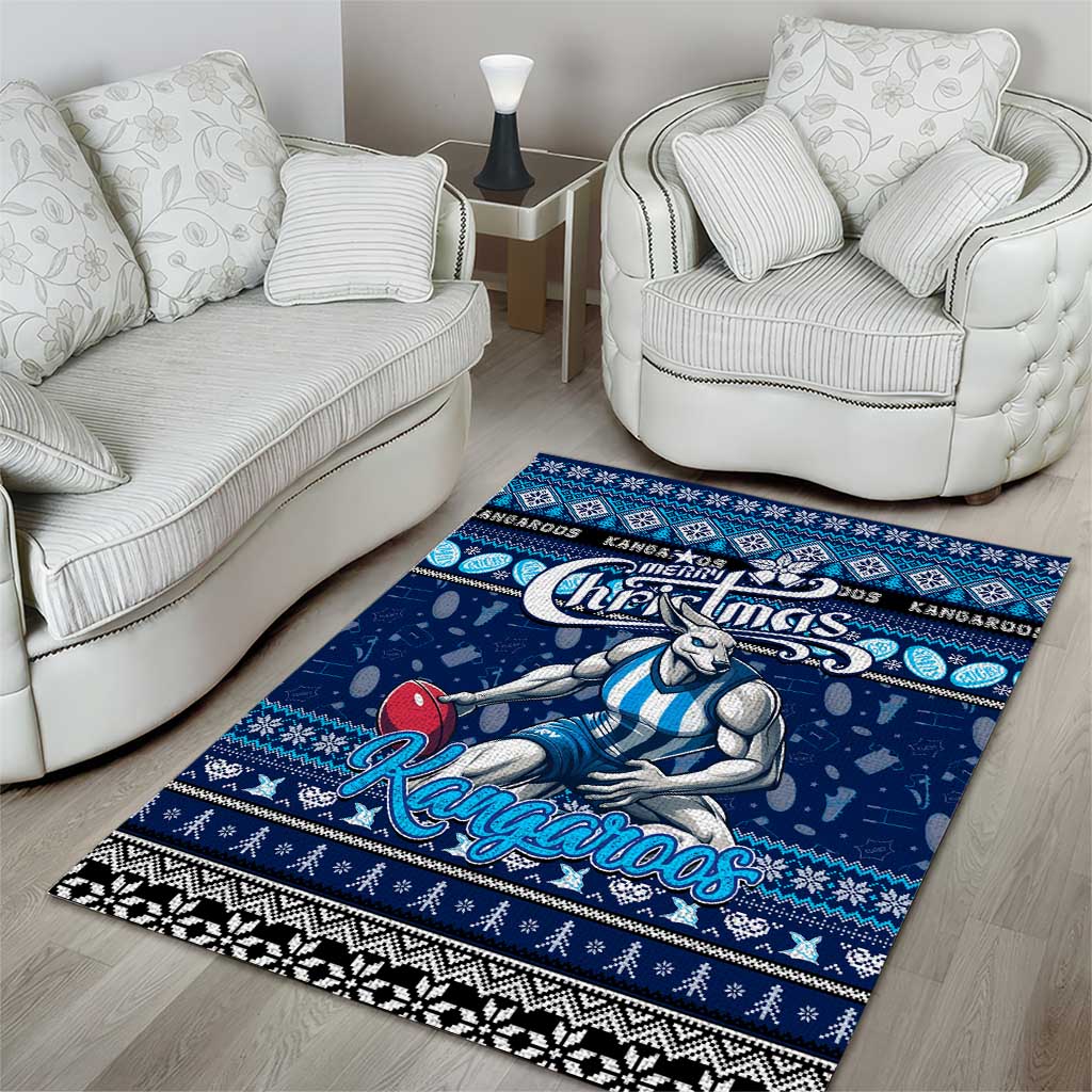 Kangaroos Football Xmas Area Rug Australia AFL Mascot - Vibe Hoodie Shop