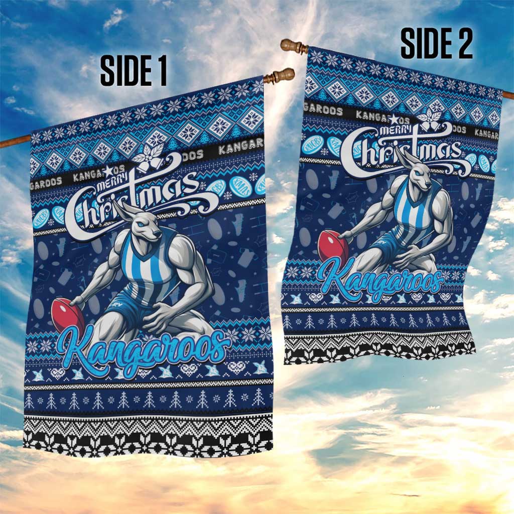 Kangaroos Football Xmas Garden Flag Australia AFL Mascot - Vibe Hoodie Shop