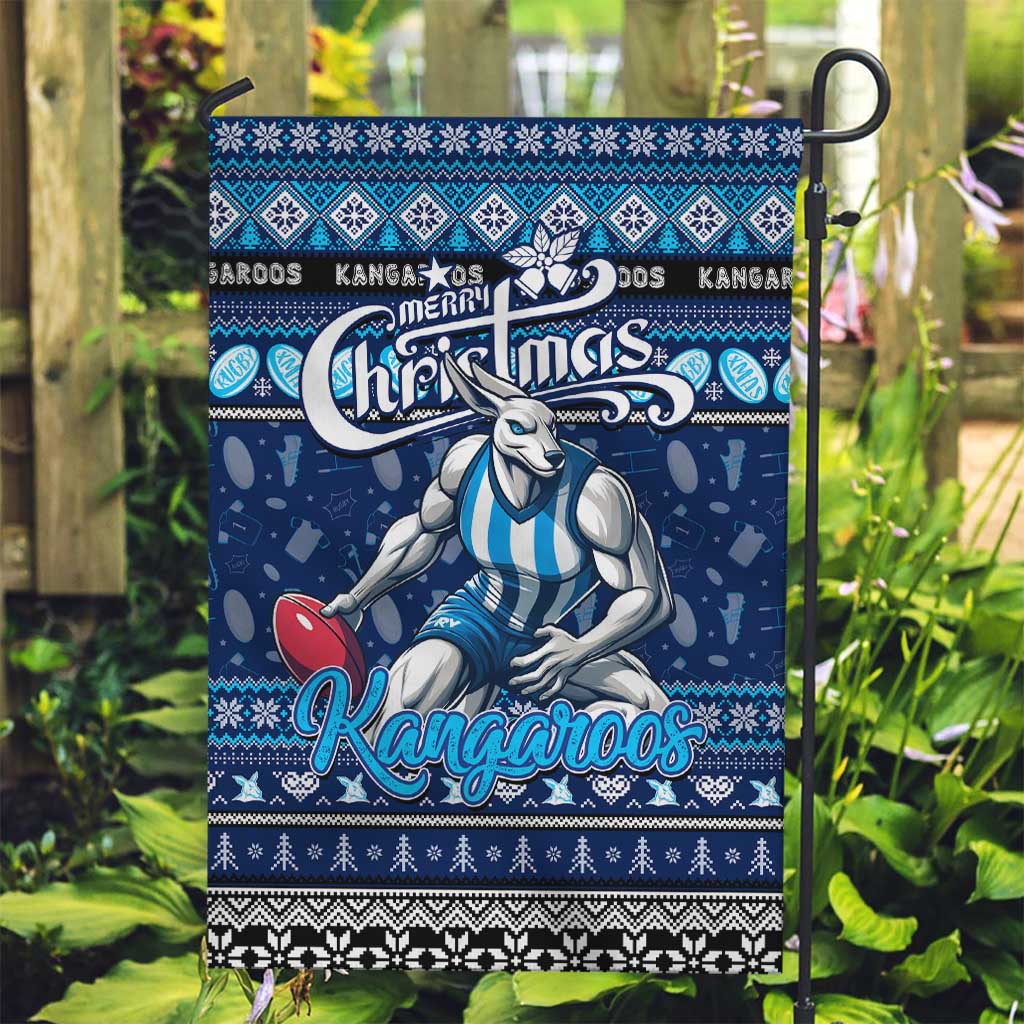 Kangaroos Football Xmas Garden Flag Australia AFL Mascot - Vibe Hoodie Shop