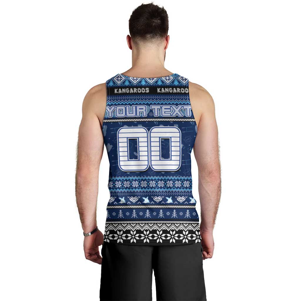 Personalized Kangaroos Football Xmas Men Tank Top Australia AFL Mascot - Vibe Hoodie Shop