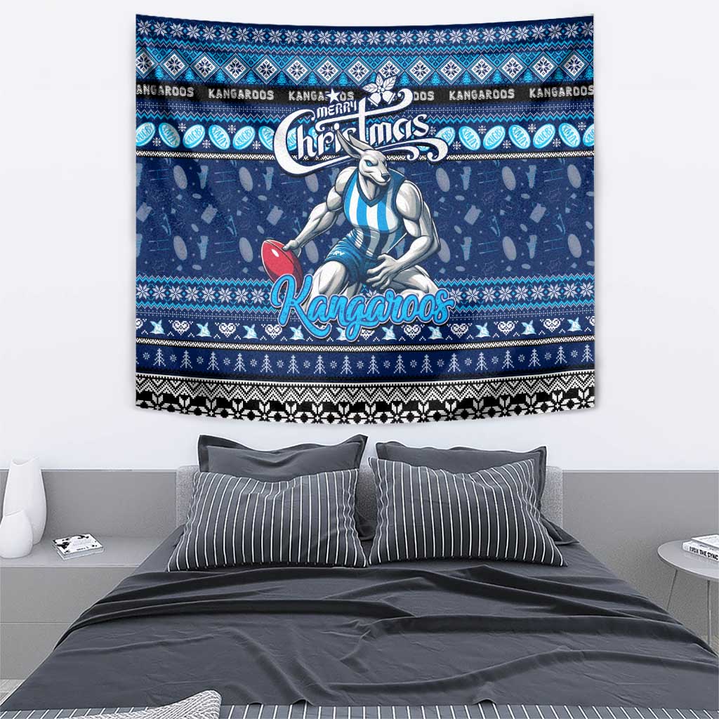 Kangaroos Football Xmas Tapestry Australia AFL Mascot - Vibe Hoodie Shop