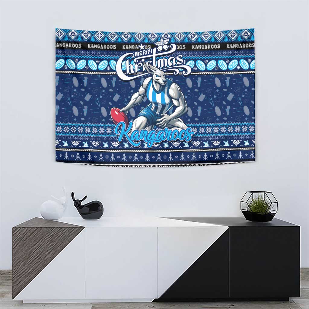 Kangaroos Football Xmas Tapestry Australia AFL Mascot - Vibe Hoodie Shop