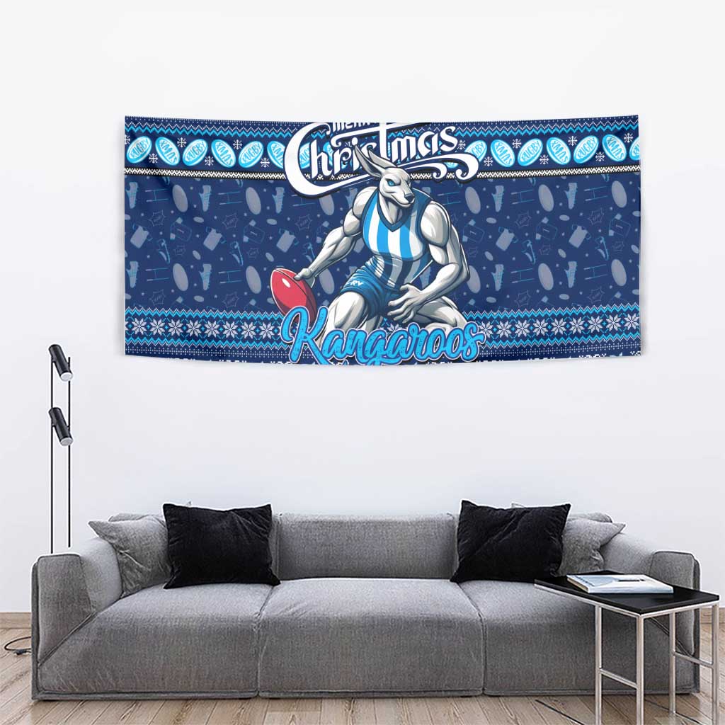 Kangaroos Football Xmas Tapestry Australia AFL Mascot - Vibe Hoodie Shop