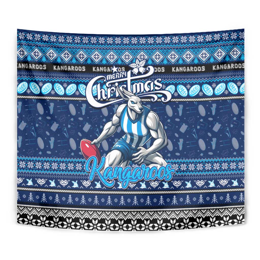 Kangaroos Football Xmas Tapestry Australia AFL Mascot - Vibe Hoodie Shop