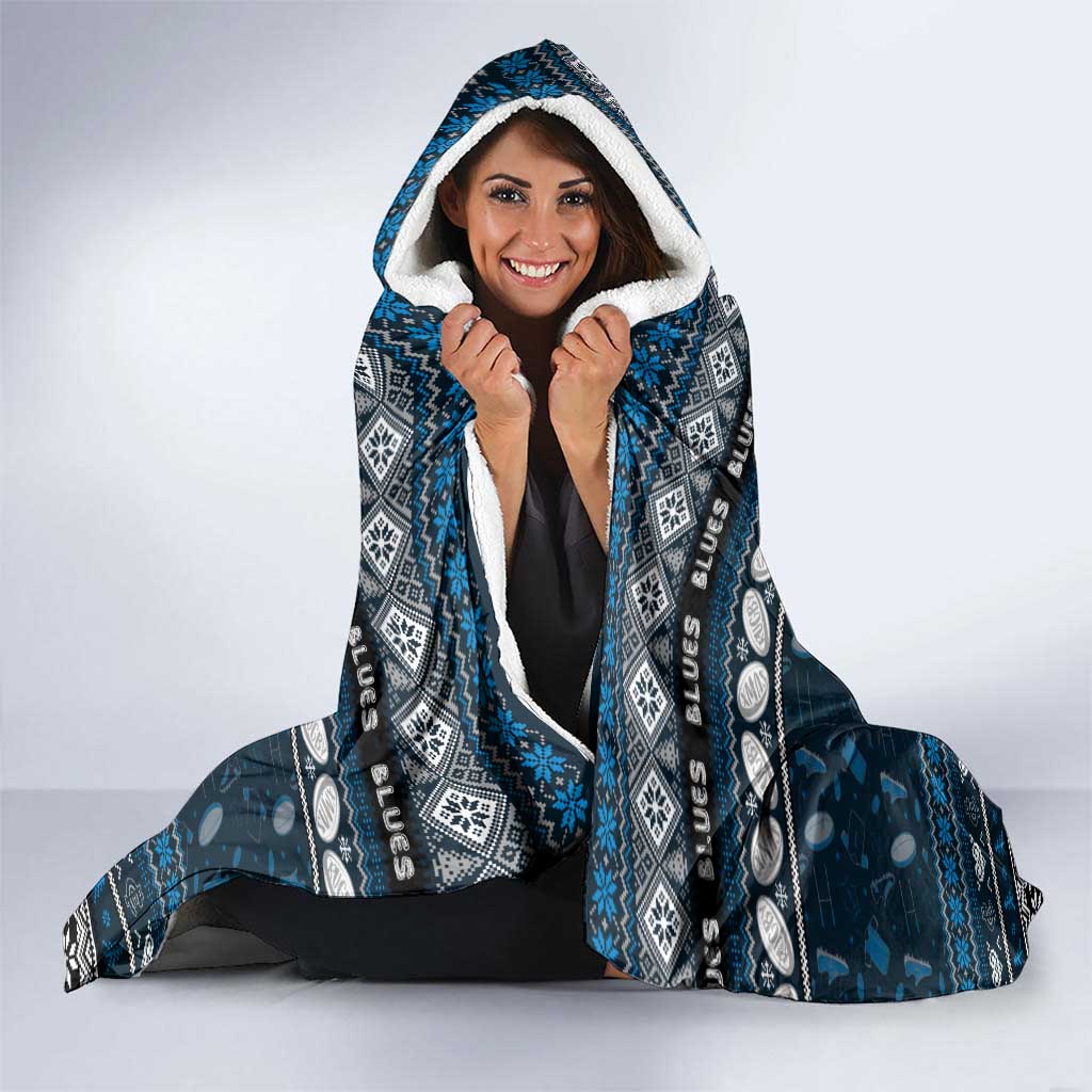 Blues Football Xmas Hooded Blanket Australia AFL Mascot