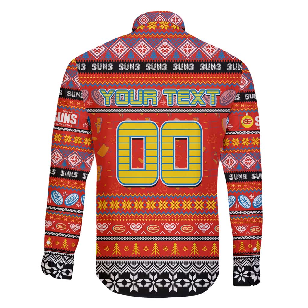 Personalized Suns Rugby Xmas Family Matching Puletasi and Hawaiian Shirt Australia AFL Mascot