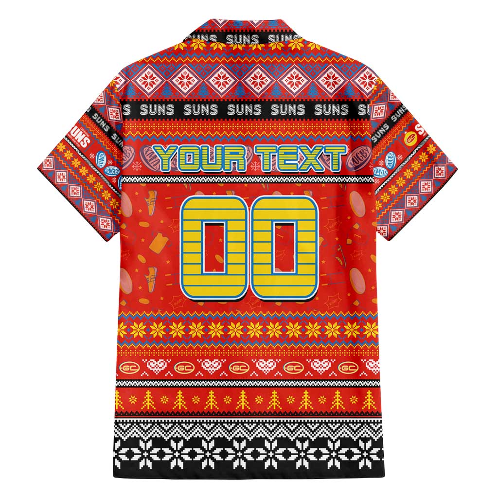 Personalized Suns Rugby Xmas Family Matching Tank Maxi Dress and Hawaiian Shirt Australia AFL Mascot