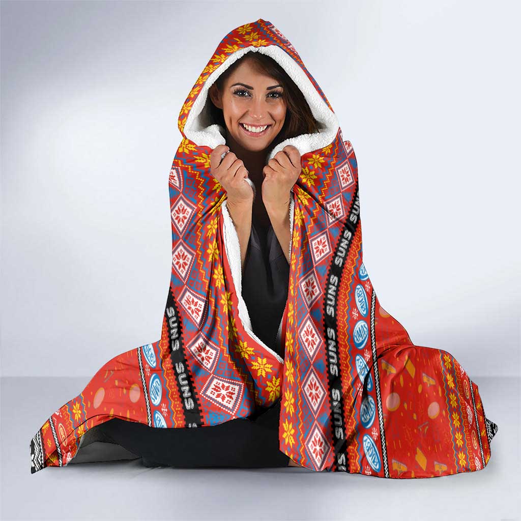 Suns Football Xmas Hooded Blanket Australia AFL Mascot