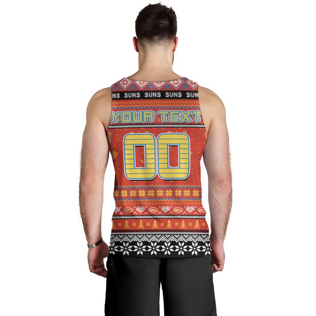 Personalized Suns Football Xmas Men Tank Top Australia AFL Mascot - Vibe Hoodie Shop