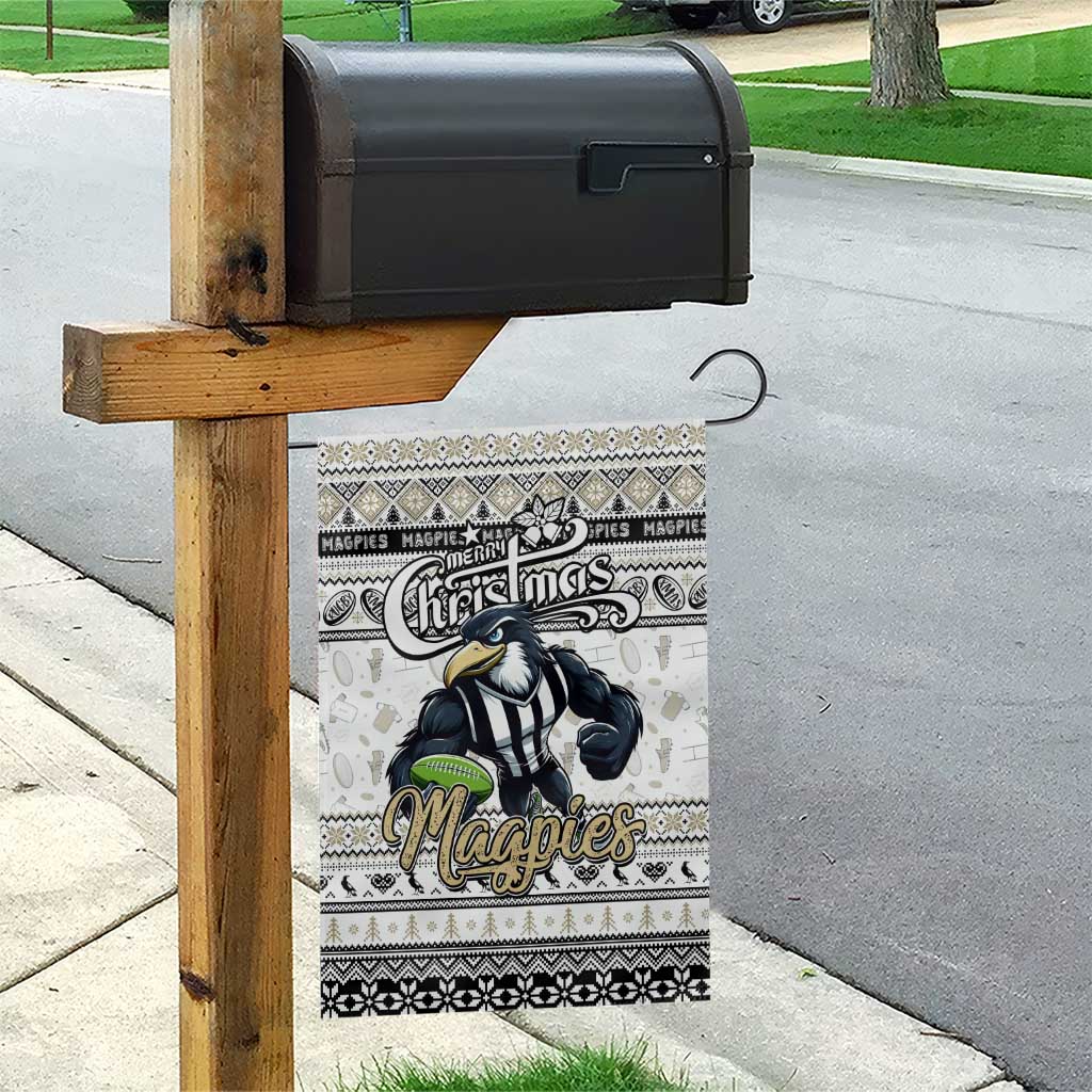 Magpies Football Xmas Garden Flag Australia AFL Mascot - Vibe Hoodie Shop