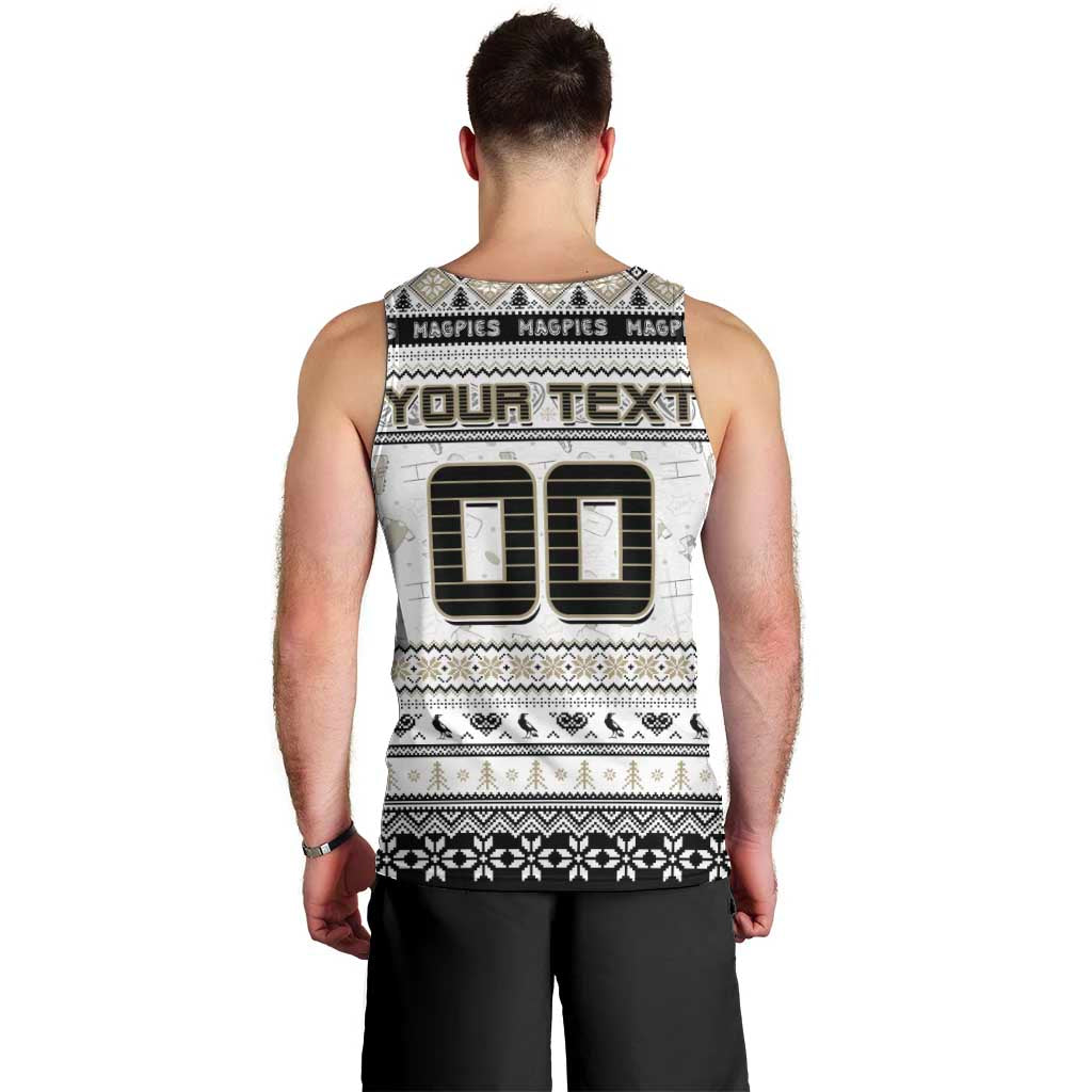 Personalized Magpies Football Xmas Men Tank Top Australia AFL Mascot - Vibe Hoodie Shop