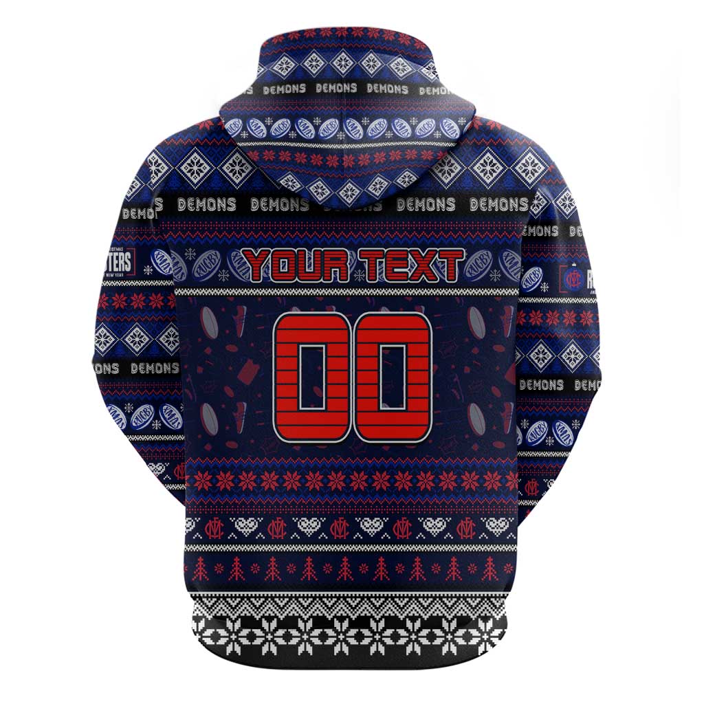 Personalized Demons Football Xmas Hoodie Australia AFL Mascot - Vibe Hoodie Shop