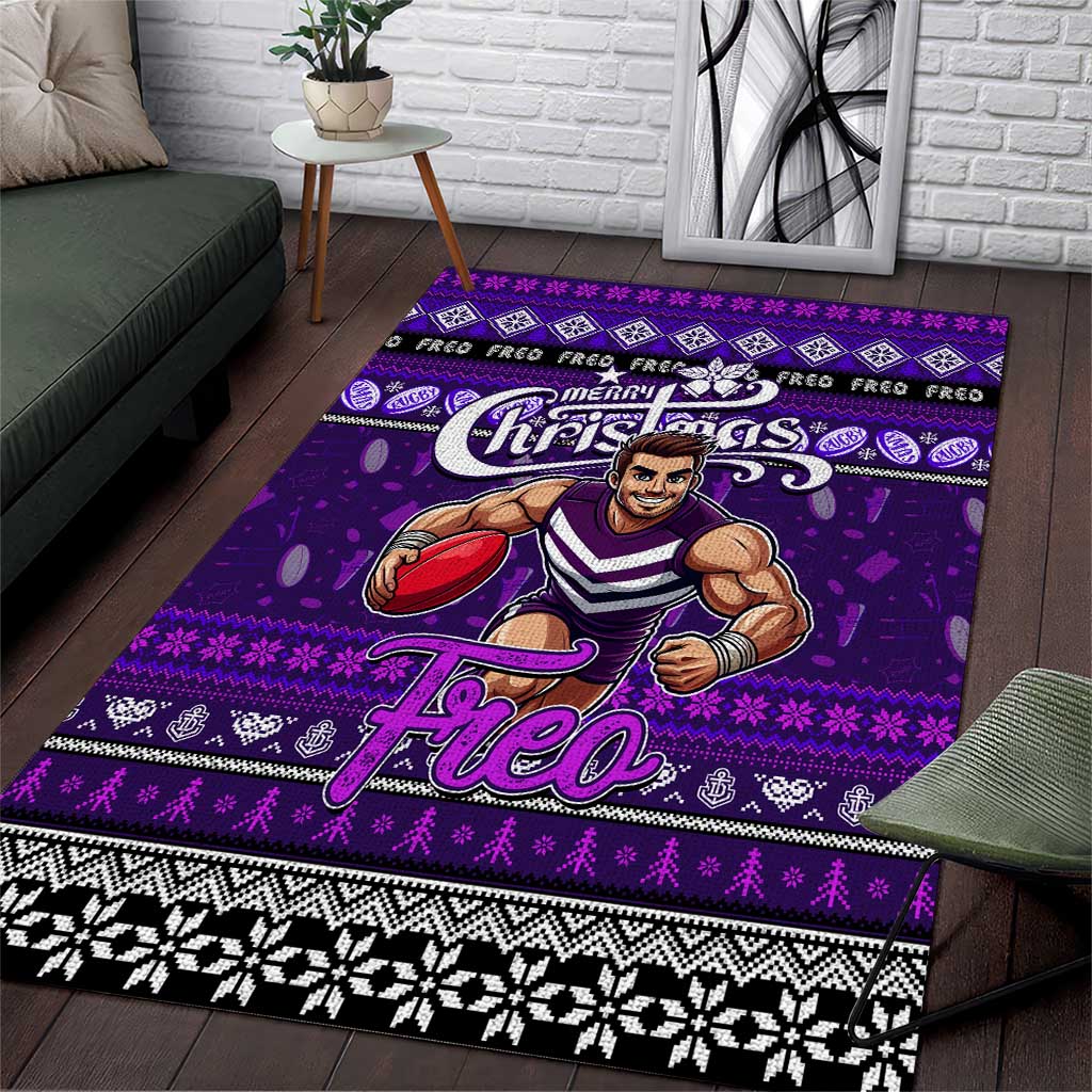 Freo Football Xmas Area Rug Australia AFL Mascot - Vibe Hoodie Shop