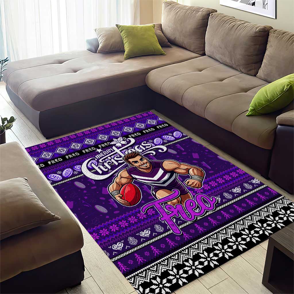 Freo Football Xmas Area Rug Australia AFL Mascot - Vibe Hoodie Shop