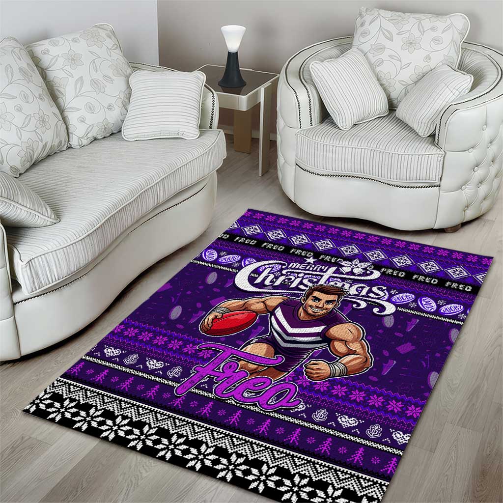 Freo Football Xmas Area Rug Australia AFL Mascot - Vibe Hoodie Shop