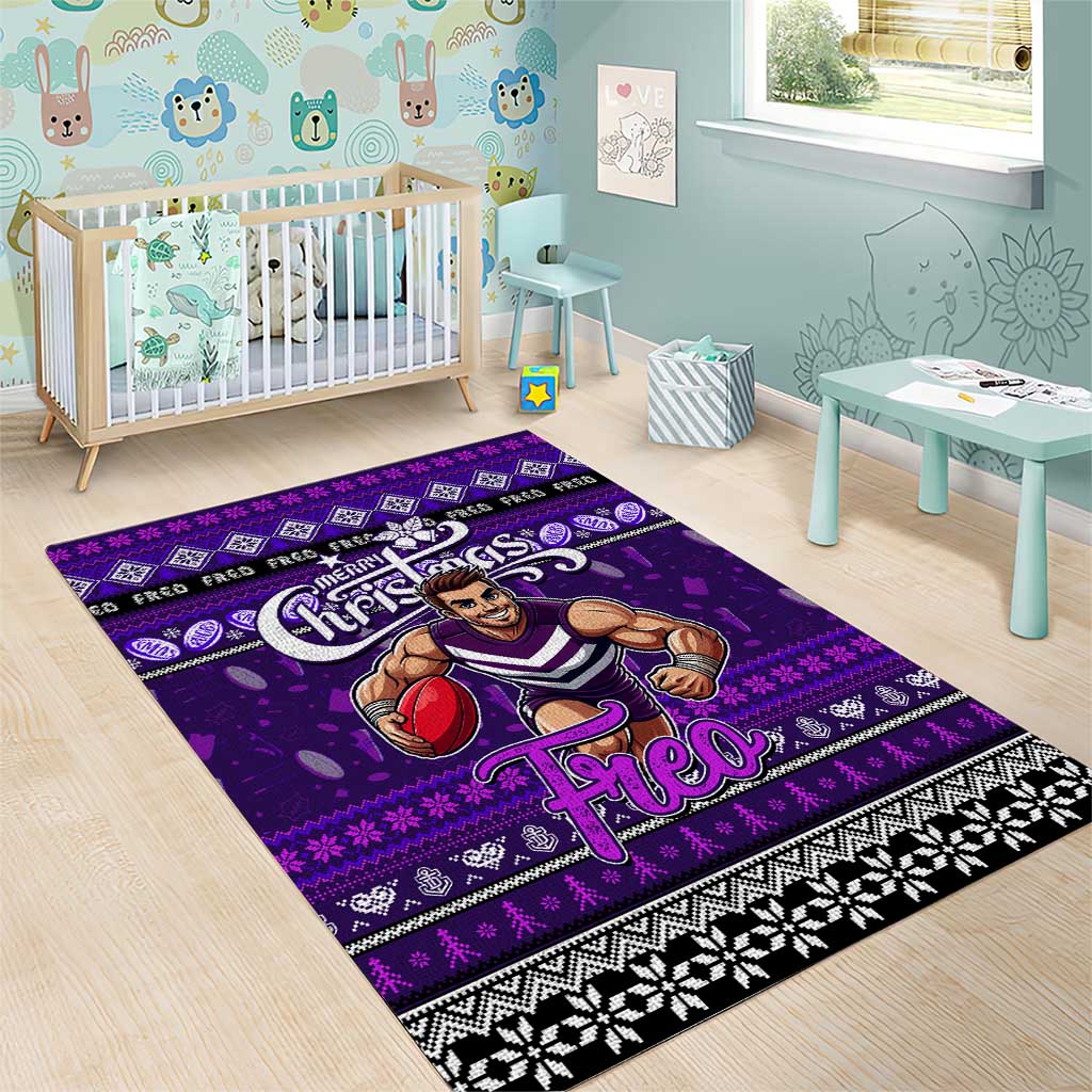 Freo Football Xmas Area Rug Australia AFL Mascot - Vibe Hoodie Shop