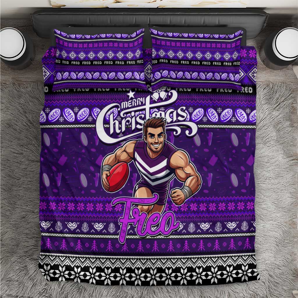 Freo Football Xmas Bedding Set Australia AFL Mascot - Vibe Hoodie Shop