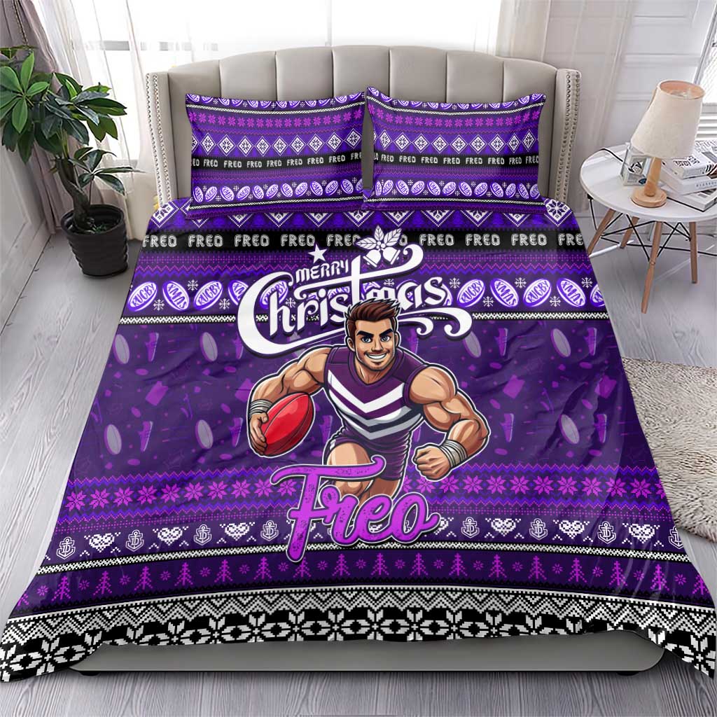 Freo Football Xmas Bedding Set Australia AFL Mascot - Vibe Hoodie Shop