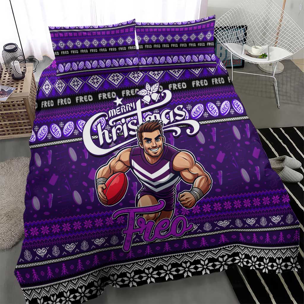 Freo Football Xmas Bedding Set Australia AFL Mascot - Vibe Hoodie Shop