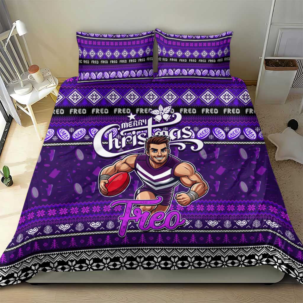 Freo Football Xmas Bedding Set Australia AFL Mascot - Vibe Hoodie Shop