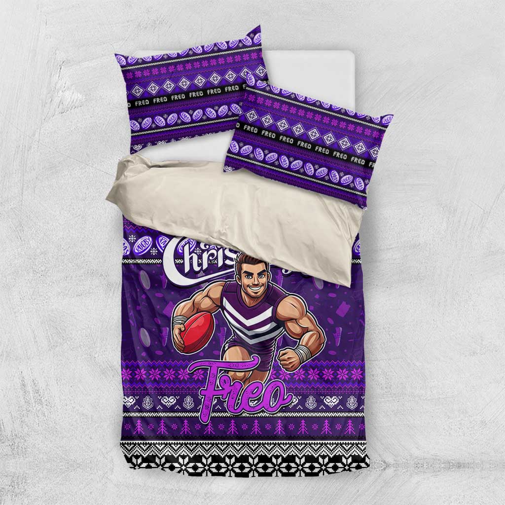 Freo Football Xmas Bedding Set Australia AFL Mascot - Vibe Hoodie Shop