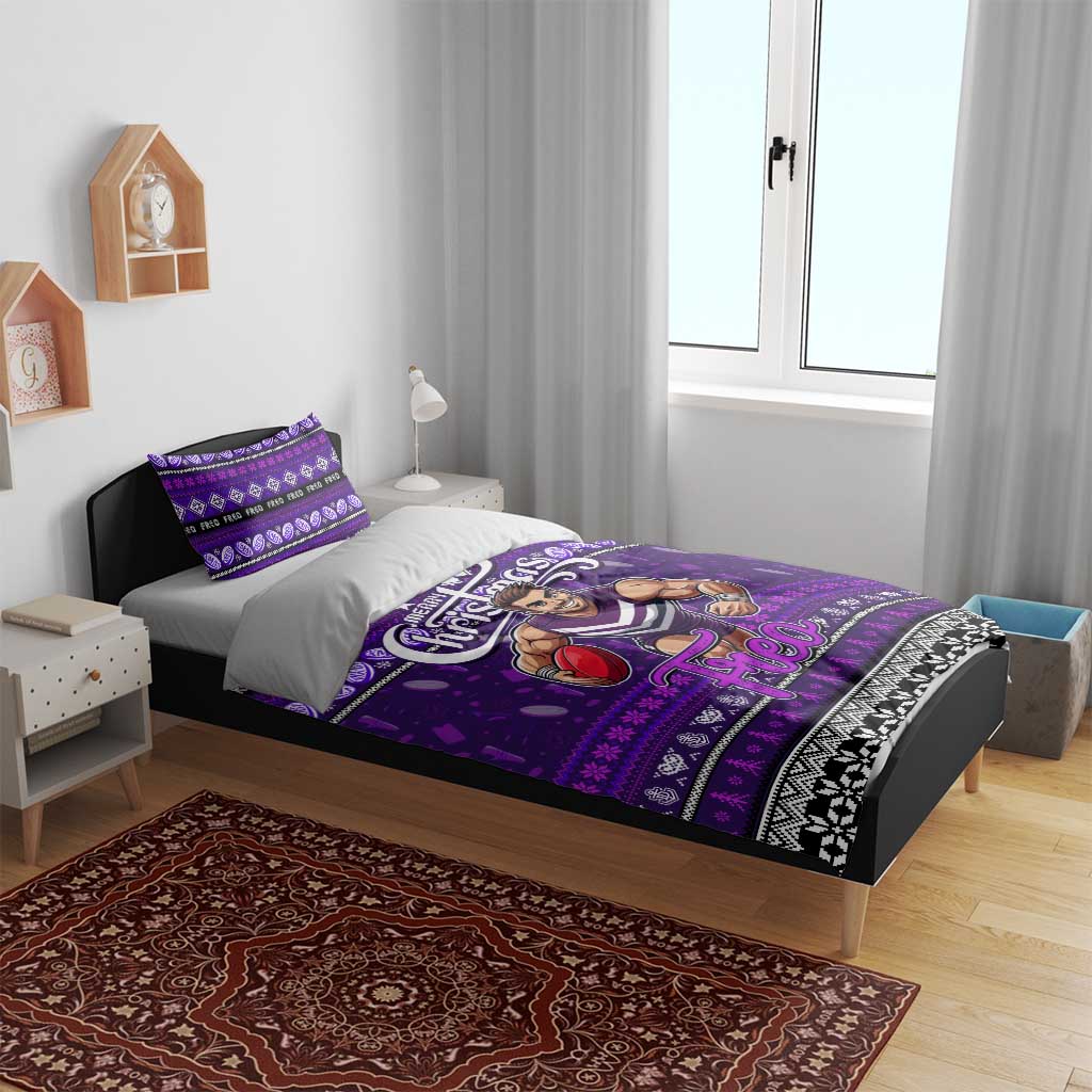 Freo Football Xmas Bedding Set Australia AFL Mascot - Vibe Hoodie Shop