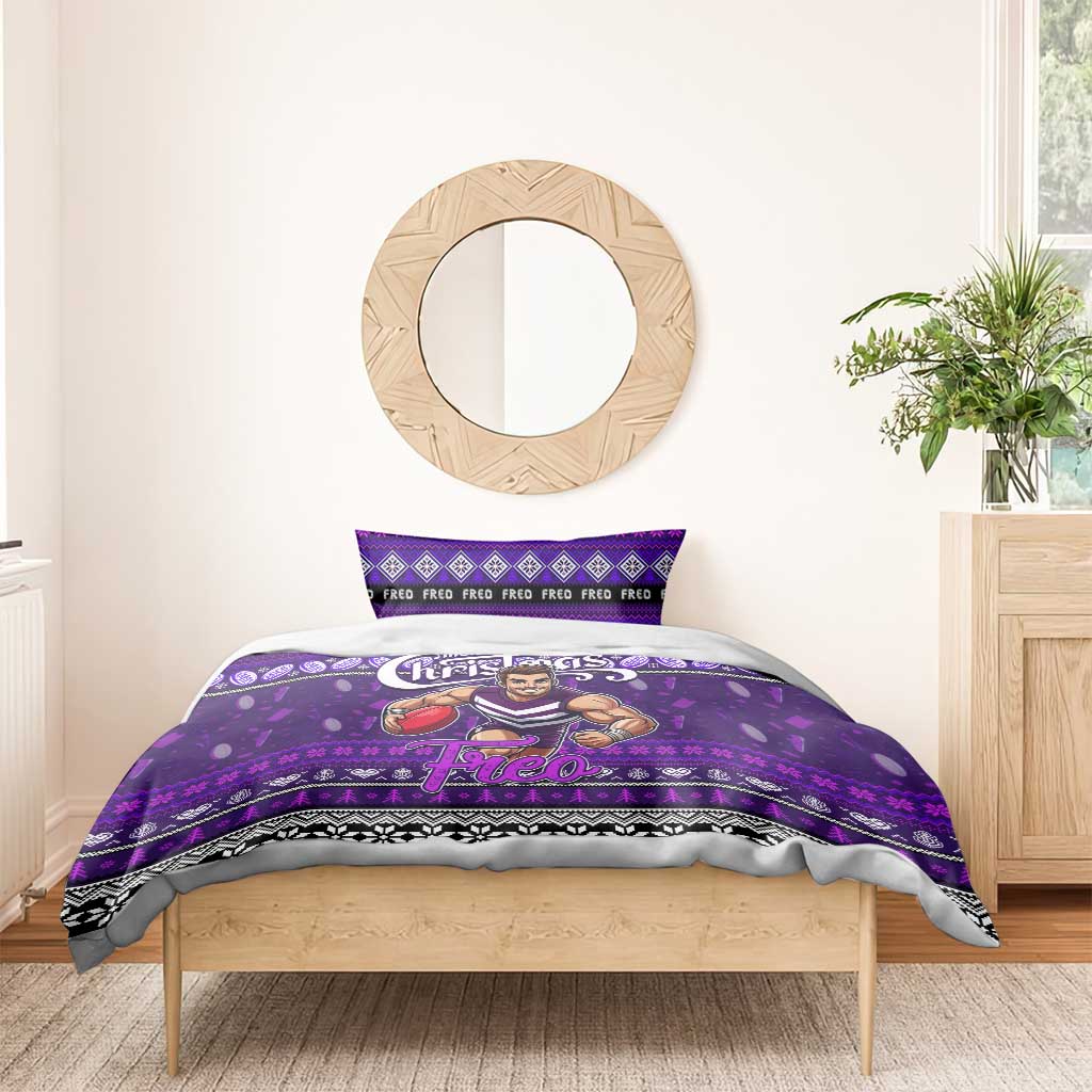 Freo Football Xmas Bedding Set Australia AFL Mascot - Vibe Hoodie Shop