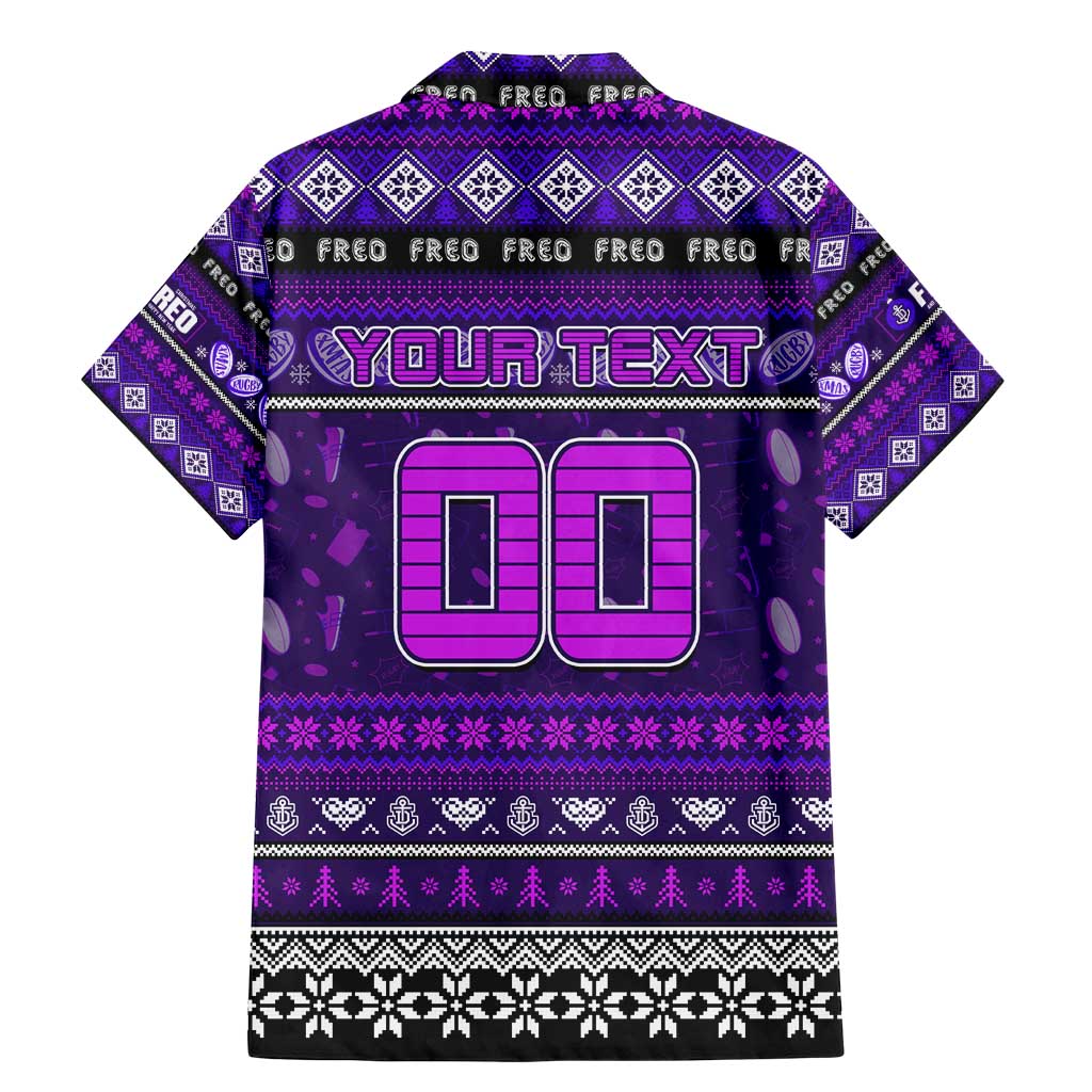 Personalized Freo Rugby Xmas Family Matching Mermaid Dress and Hawaiian Shirt Australia AFL Mascot