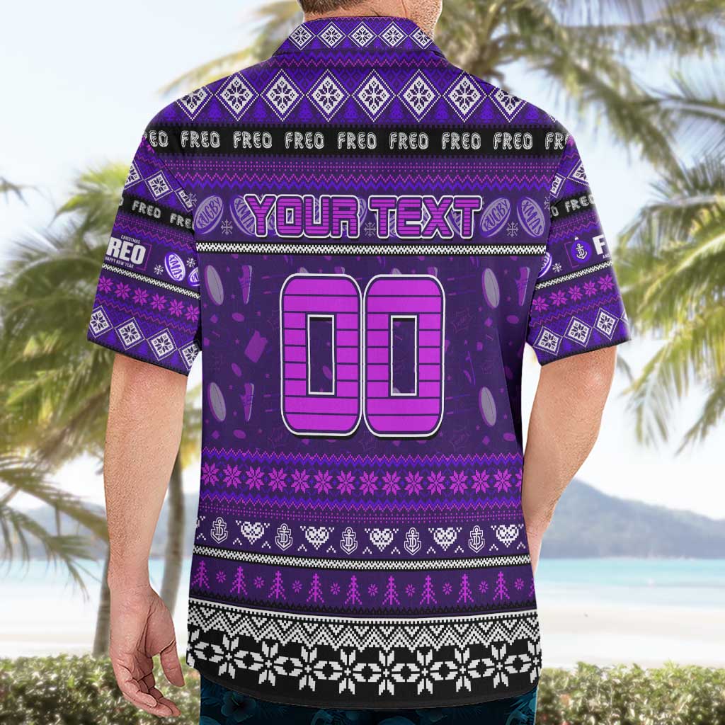 Personalized Freo Football Xmas Hawaiian Shirt Australia AFL Mascot - Vibe Hoodie Shop