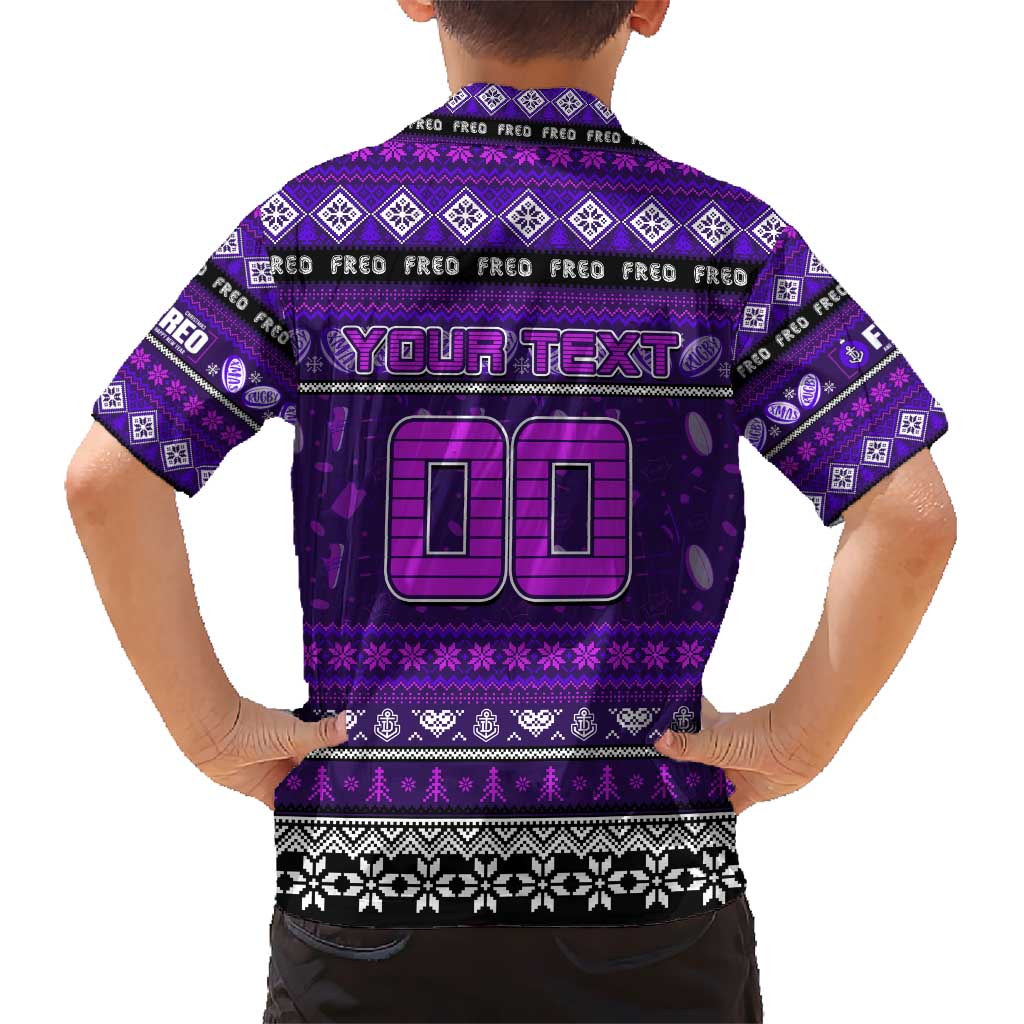 Personalized Freo Football Xmas Hawaiian Shirt Australia AFL Mascot - Vibe Hoodie Shop