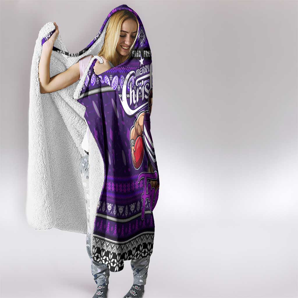 Freo Football Xmas Hooded Blanket Australia AFL Mascot