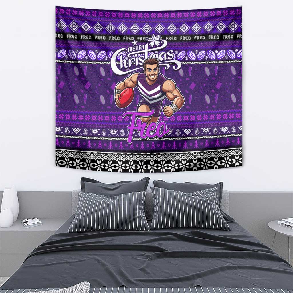 Freo Football Xmas Tapestry Australia AFL Mascot - Vibe Hoodie Shop