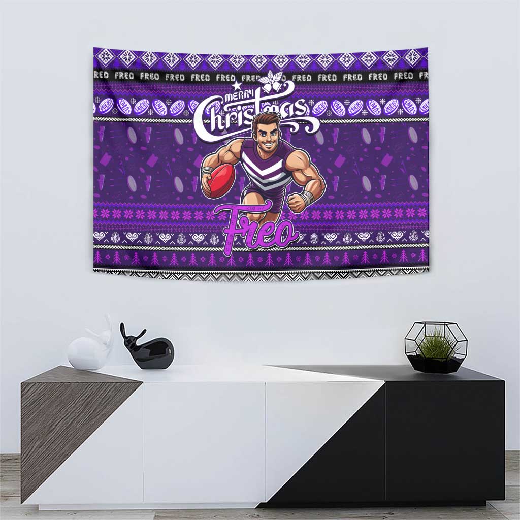 Freo Football Xmas Tapestry Australia AFL Mascot - Vibe Hoodie Shop