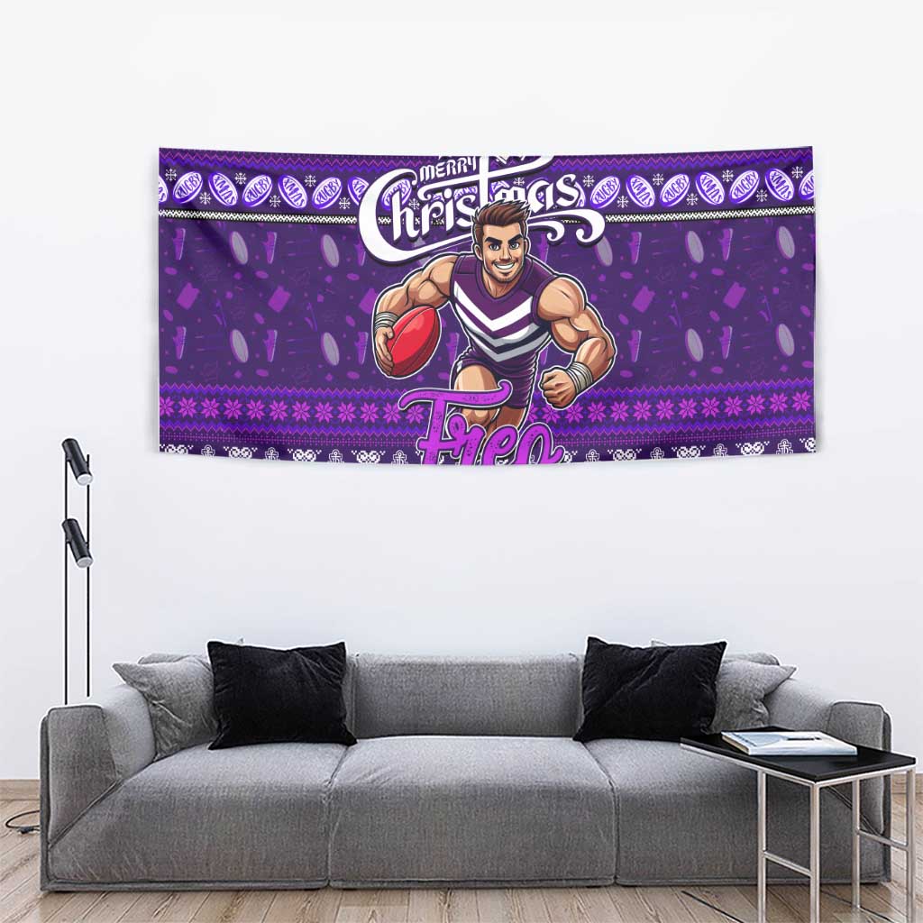 Freo Football Xmas Tapestry Australia AFL Mascot - Vibe Hoodie Shop