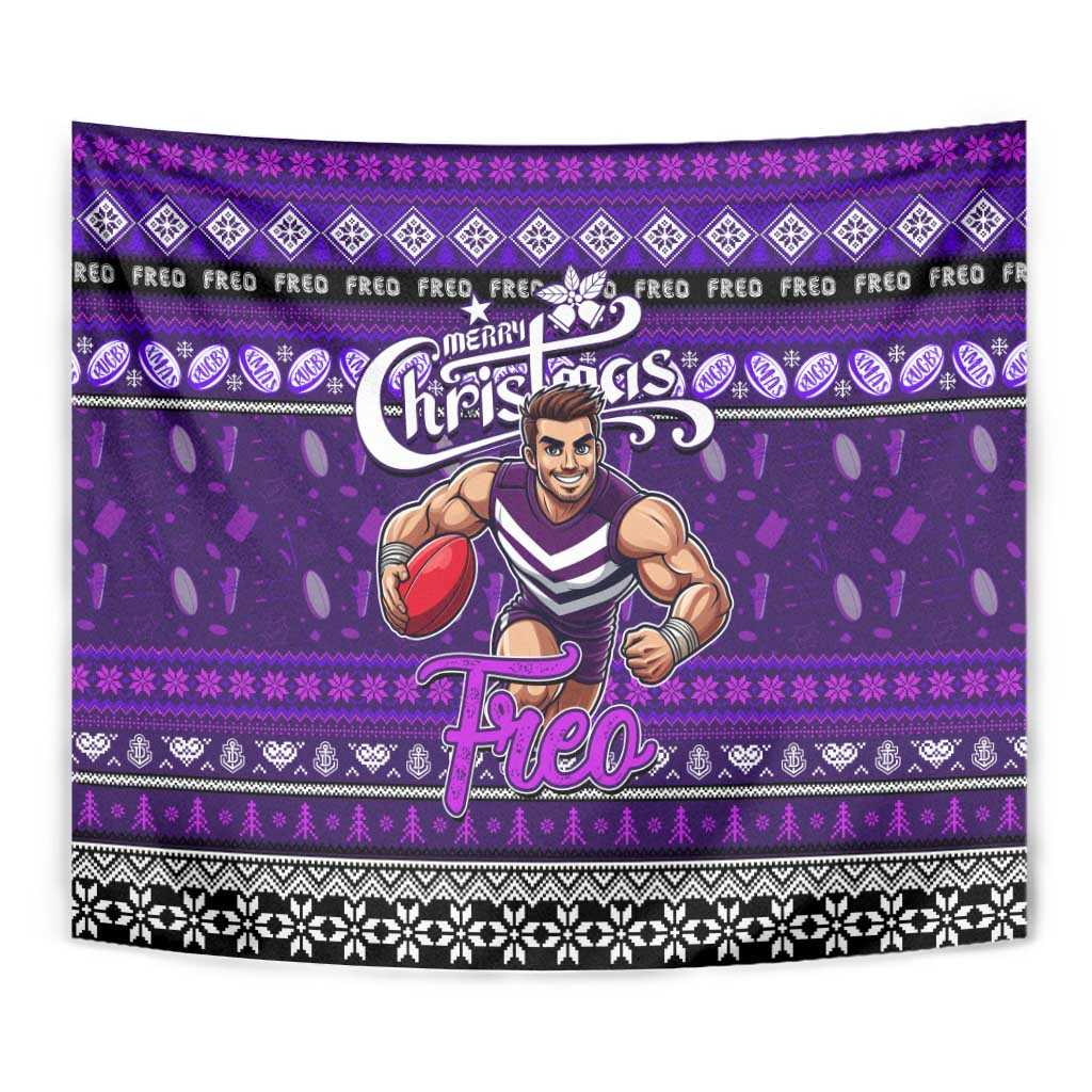 Freo Football Xmas Tapestry Australia AFL Mascot - Vibe Hoodie Shop