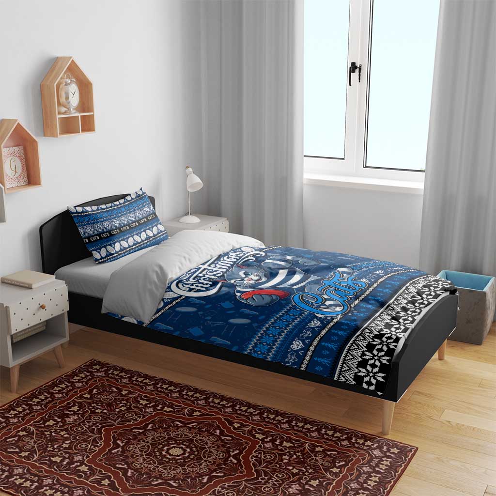 Cats Football Xmas Bedding Set Australia AFL Mascot - Vibe Hoodie Shop