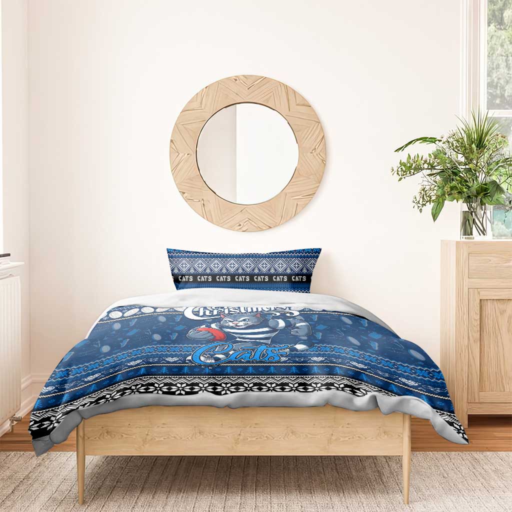Cats Football Xmas Bedding Set Australia AFL Mascot - Vibe Hoodie Shop