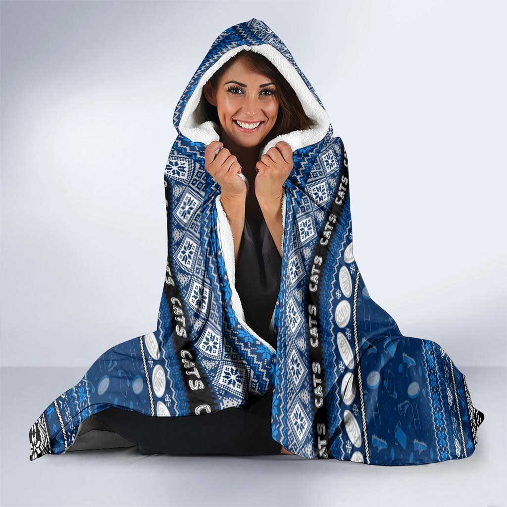 Cats Football Xmas Hooded Blanket Australia AFL Mascot